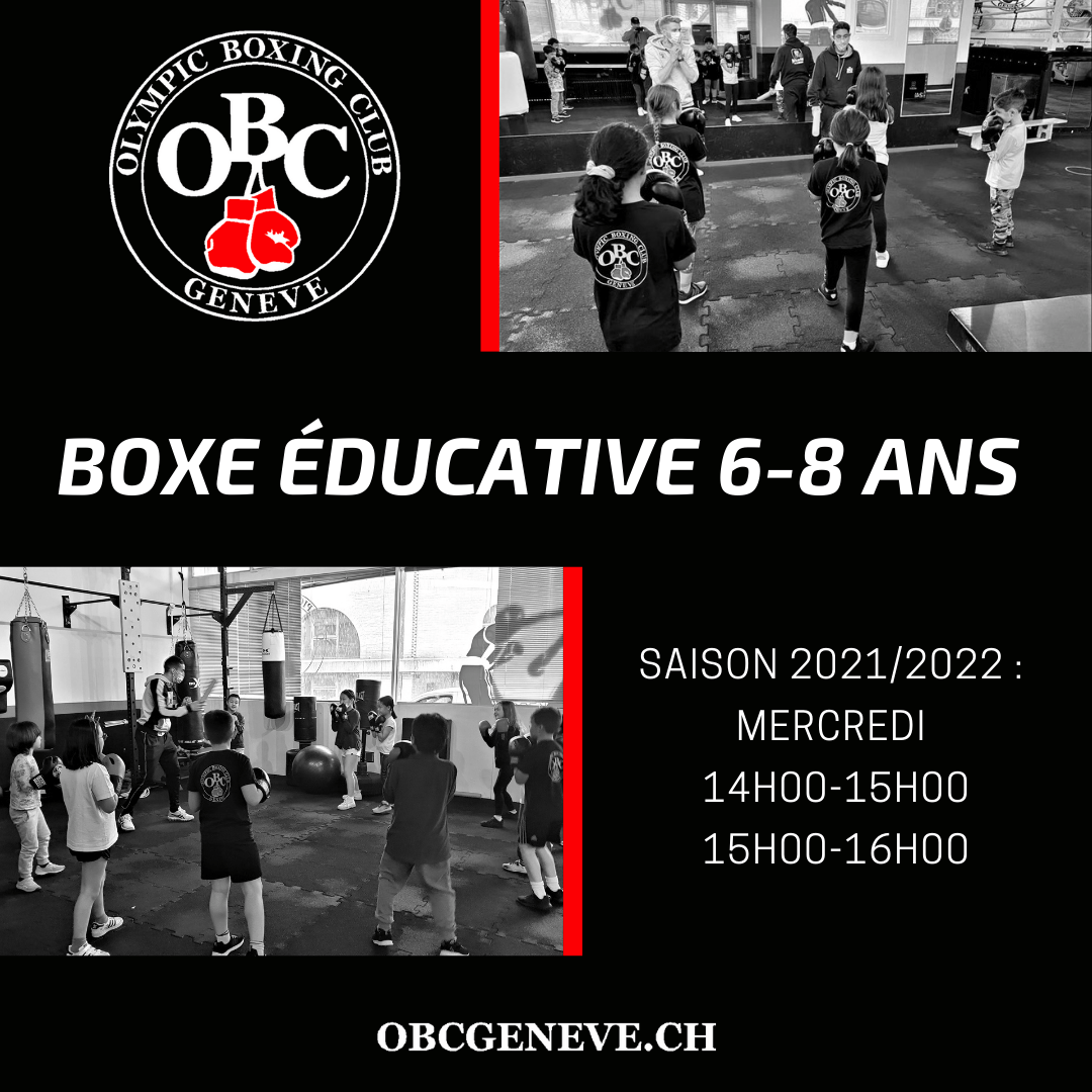 Cours boxe éducative 68 ans saison 2021/2022 Olympic Boxing Club Genève