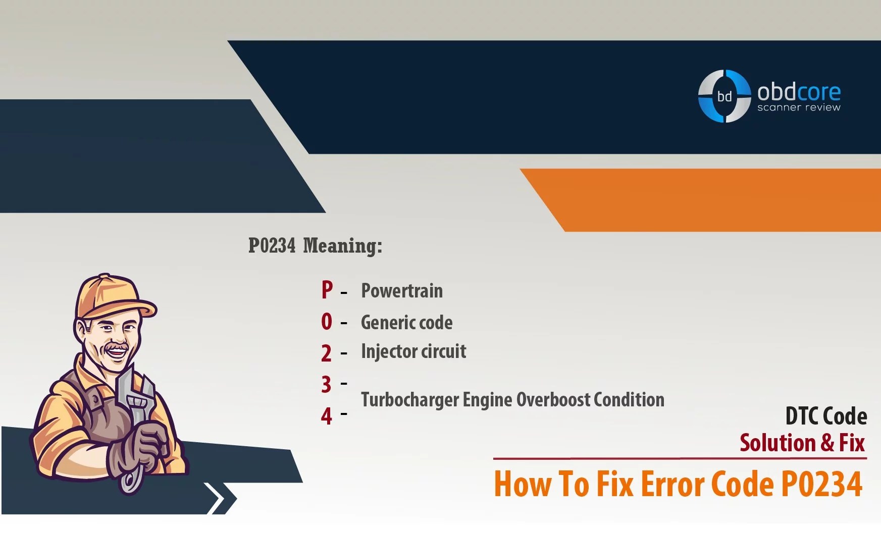 How To Fix Error Code P0234 (Engine Overboost Condition) - ObdCore