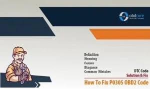 How To Fix P0305 OBD2 Code? (Cylinder 5 Misfire Detected) - ObdCore