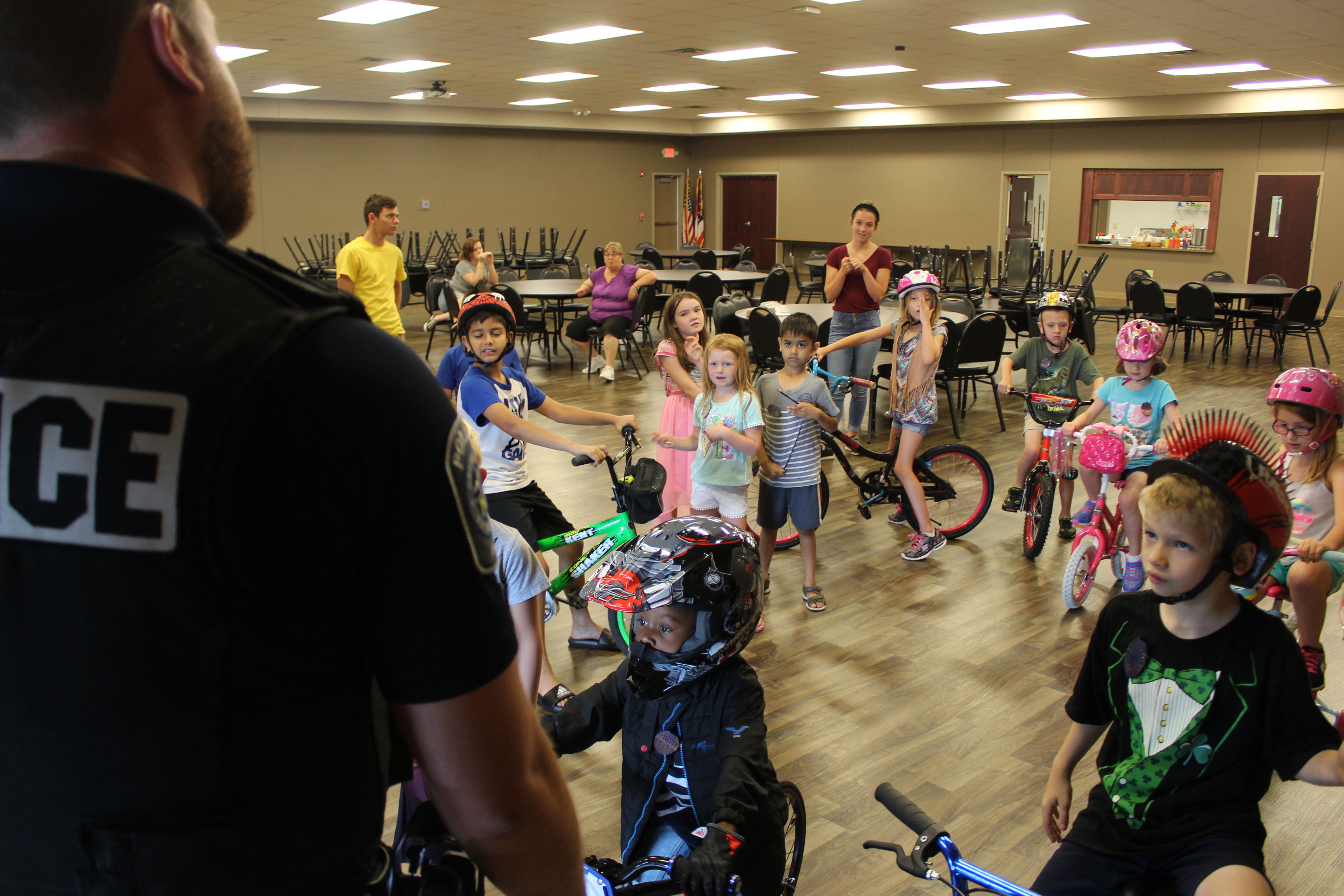 OPD teaches bike safety at the Obetz Kids Camp City of Obetz