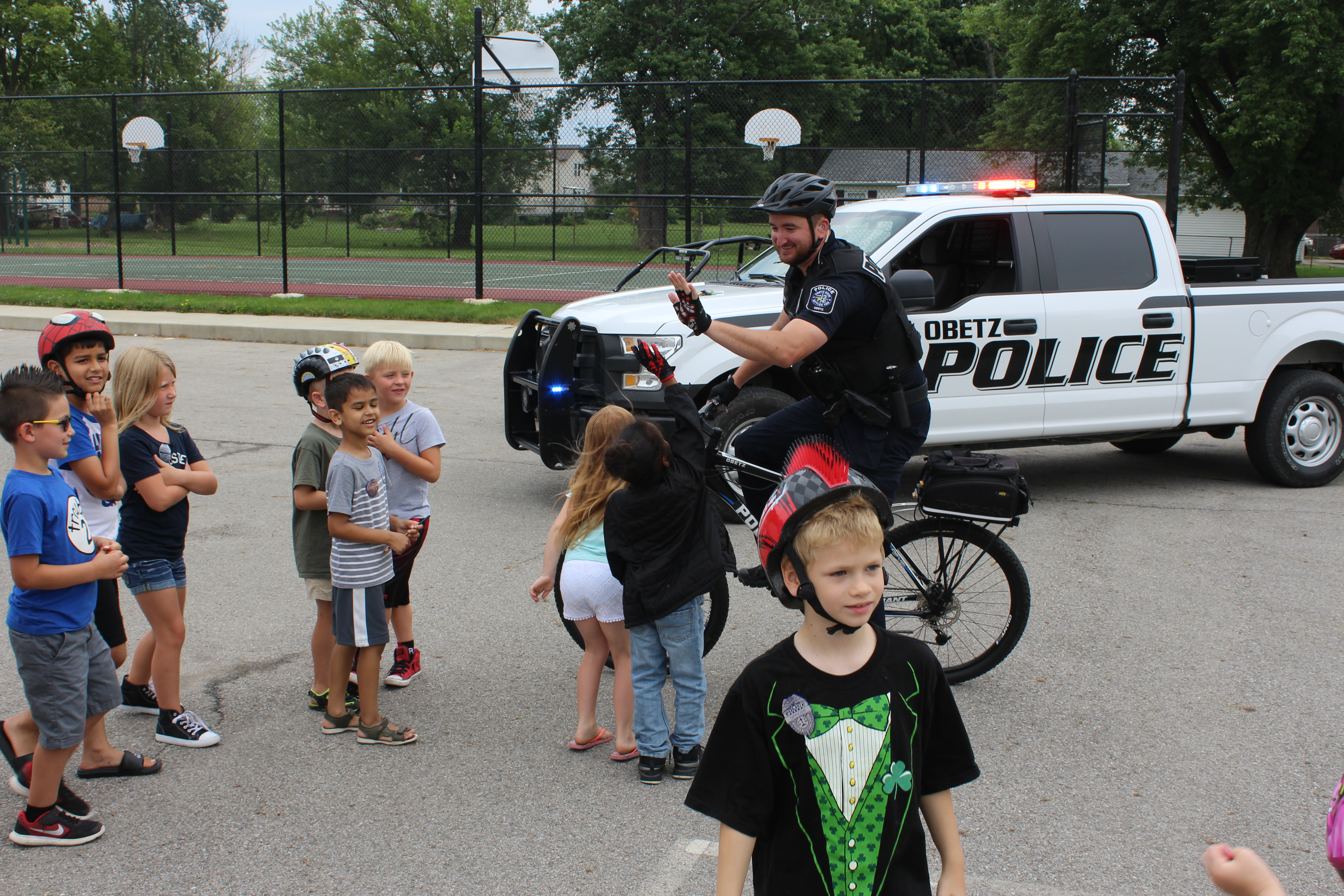 OPD teaches bike safety at the Obetz Kids Camp City of Obetz