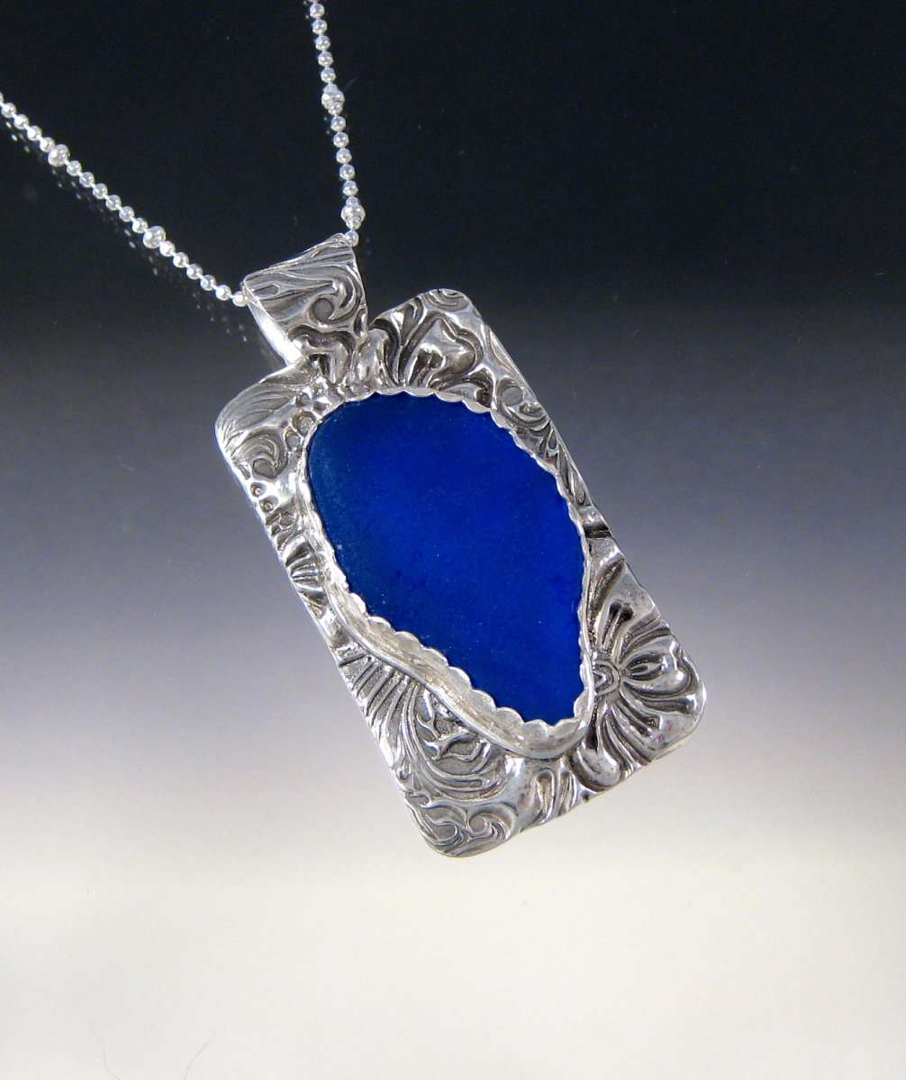 Jewelry Huge Cobalt Necklace" (Original art by Art of Sea Glass)