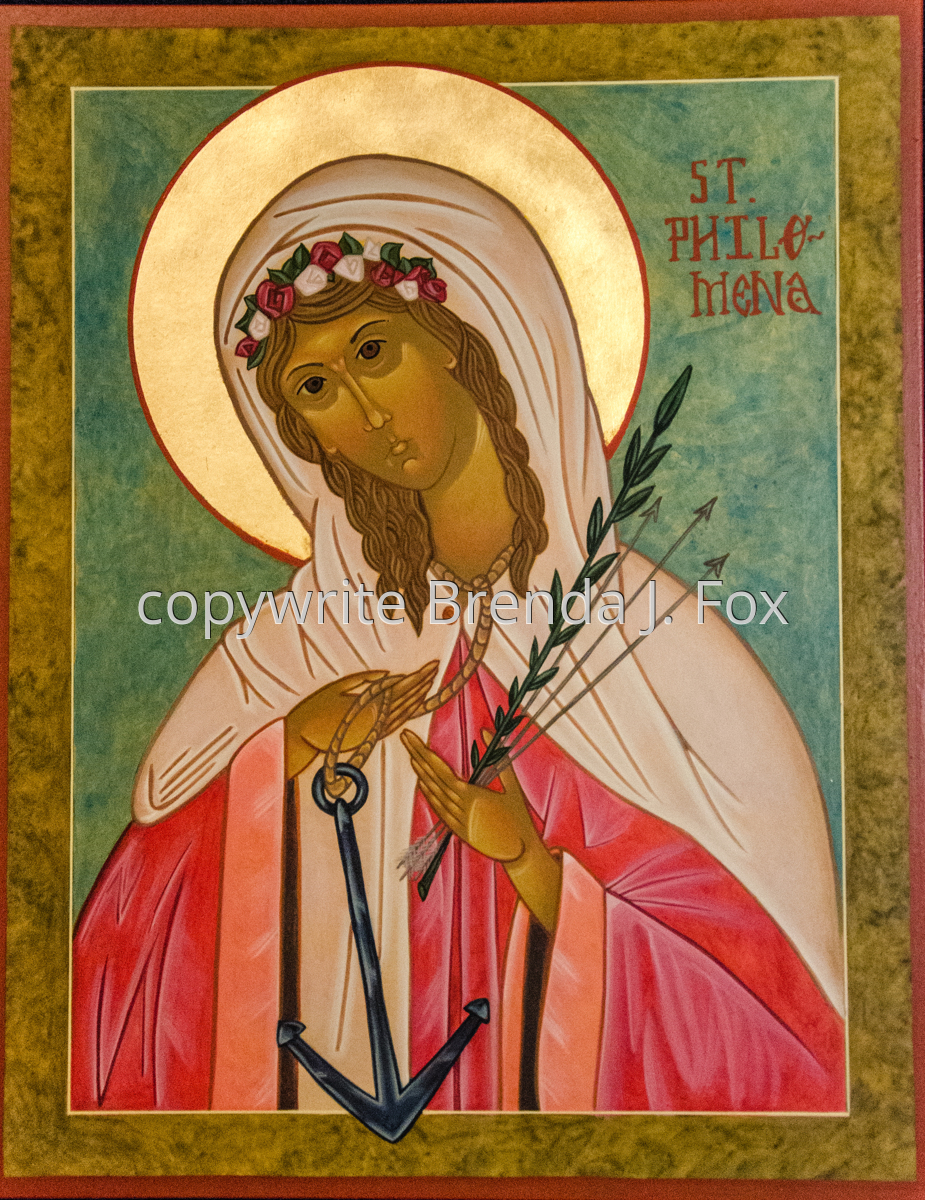 "St. Philomena" (Original art by Icons By Brenda)