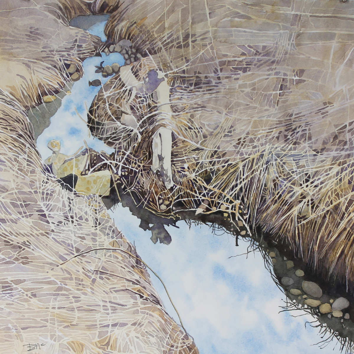 "Rocky Creek, Dry Grass" (Original art by Brian McCormick)