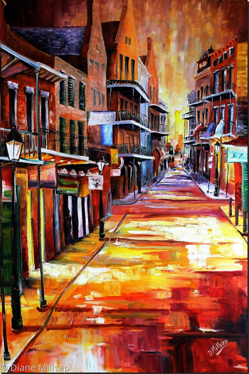 "Rue Bourbon" (Original art by Diane Millsap)