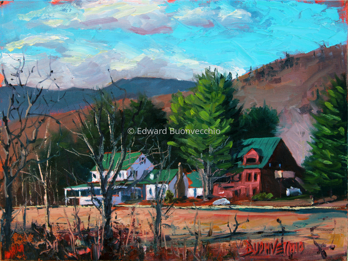 "Mountain House" (Original art by Edward Buonvecchio)