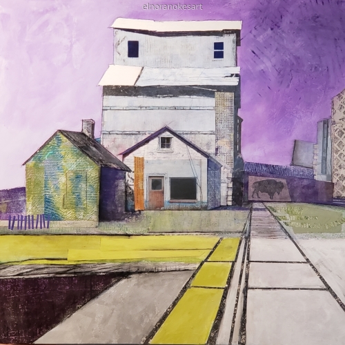 Mixed Media "Close to the Edge" (Original art by Elnora Nokes)