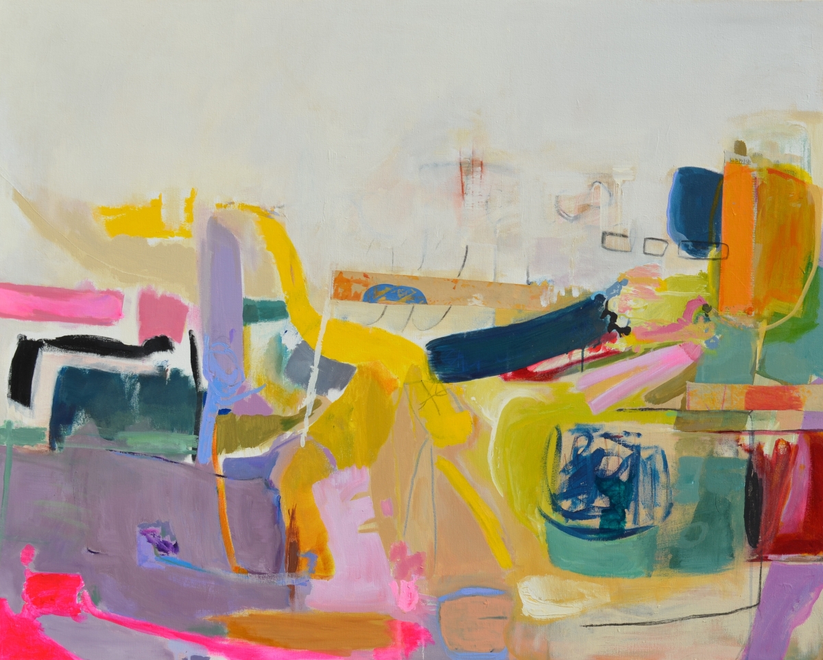 Painting "lovely neutron" (Original art by Emily Van Horn)