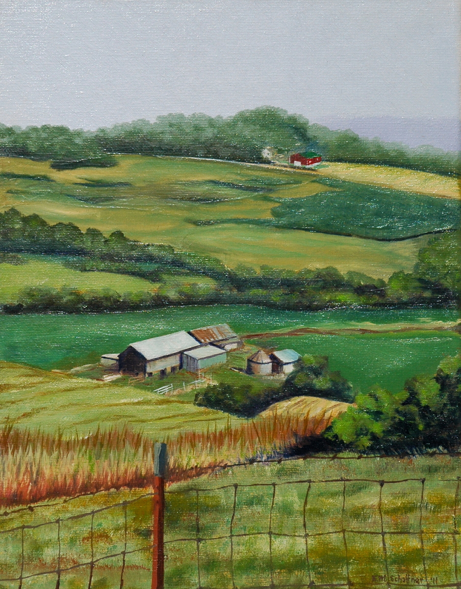 Painting "Valley Farm" (Original art by Elaine Matt Schaffner)