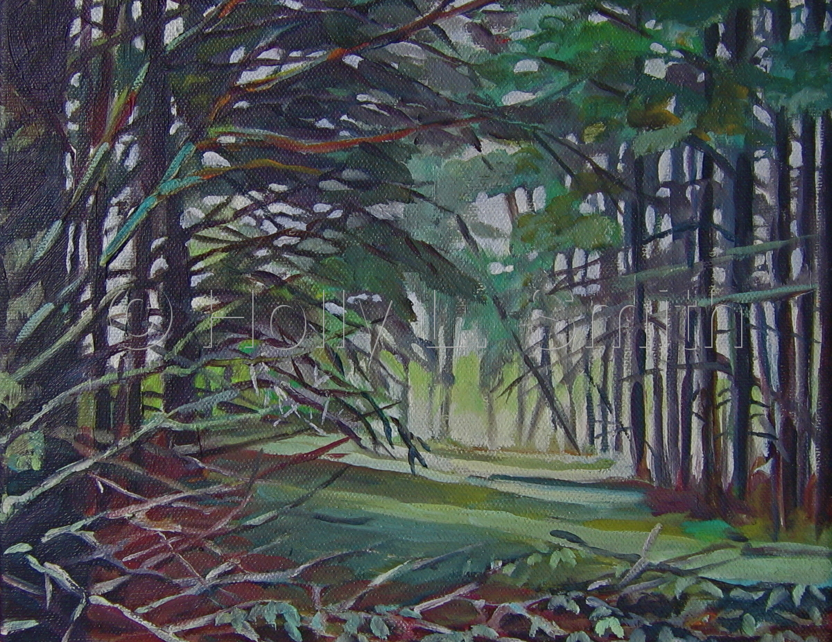 Painting "Misty Forest" (Original art by Holly L. Smith)