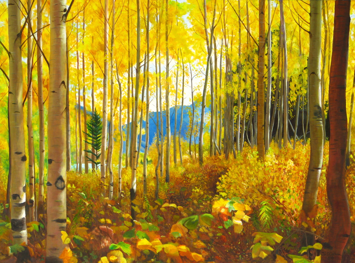 "Inside the Aspen Wood" (Original art by Jai S. Cochran)