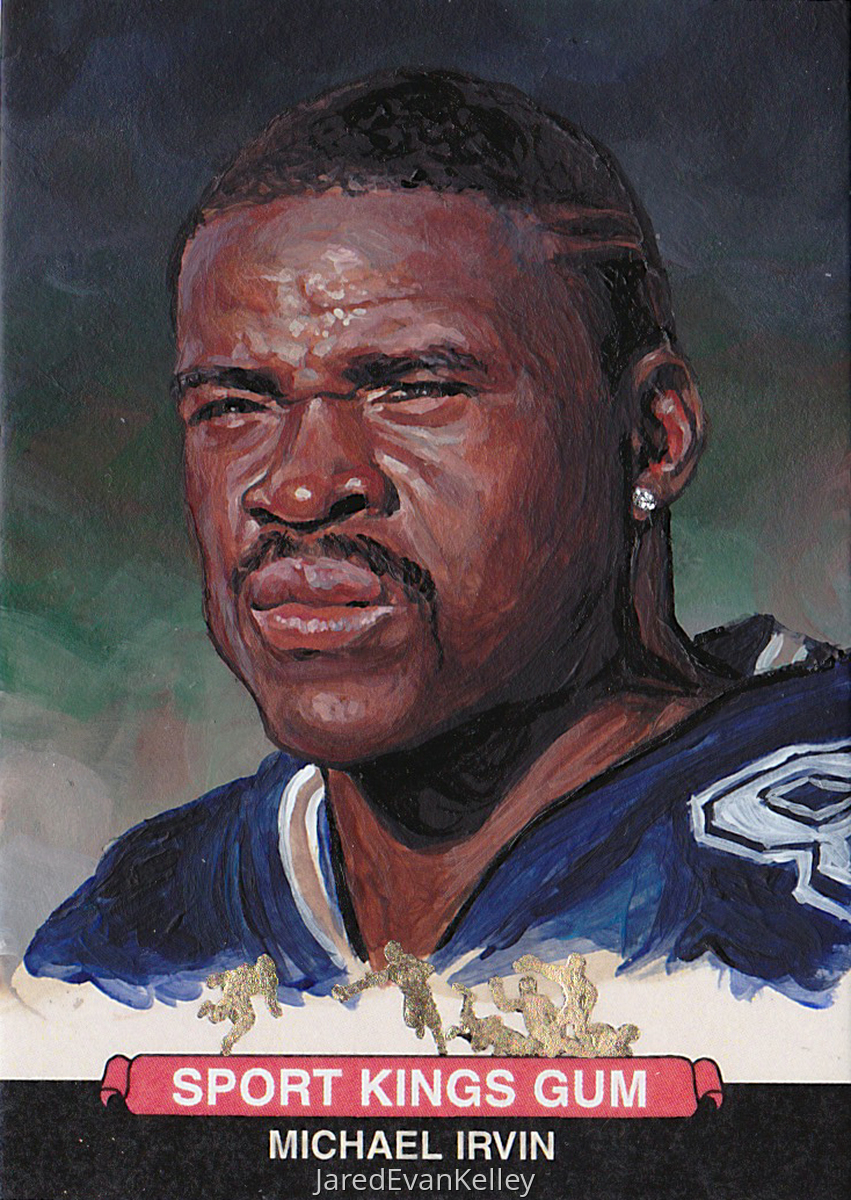 Painting "Michael Irvin" (Original art by Jared Kelley)