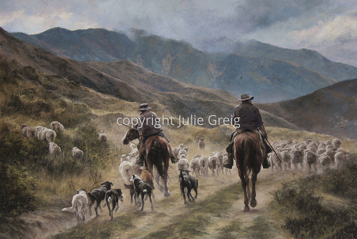 Painting "Mackenzie Country NZ" (Original art by Julie Greig )