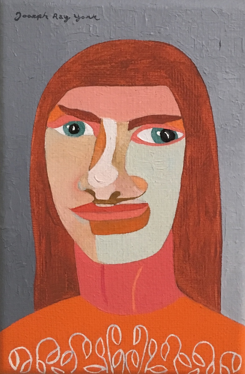 "Portrait Girl In Orange" (Original art by Joseph Ray York)