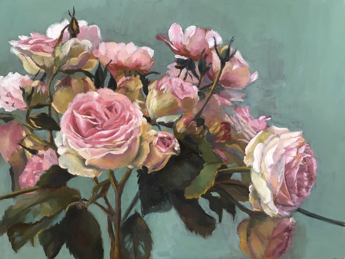 Painting "Vintage Roses" (Original art by Julia Armstrong Peltz)