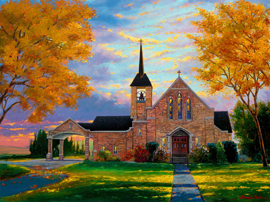 "Peace Lutheran of Pigeon Falls Wisconsin" (Original art by Schaefer/Miles)