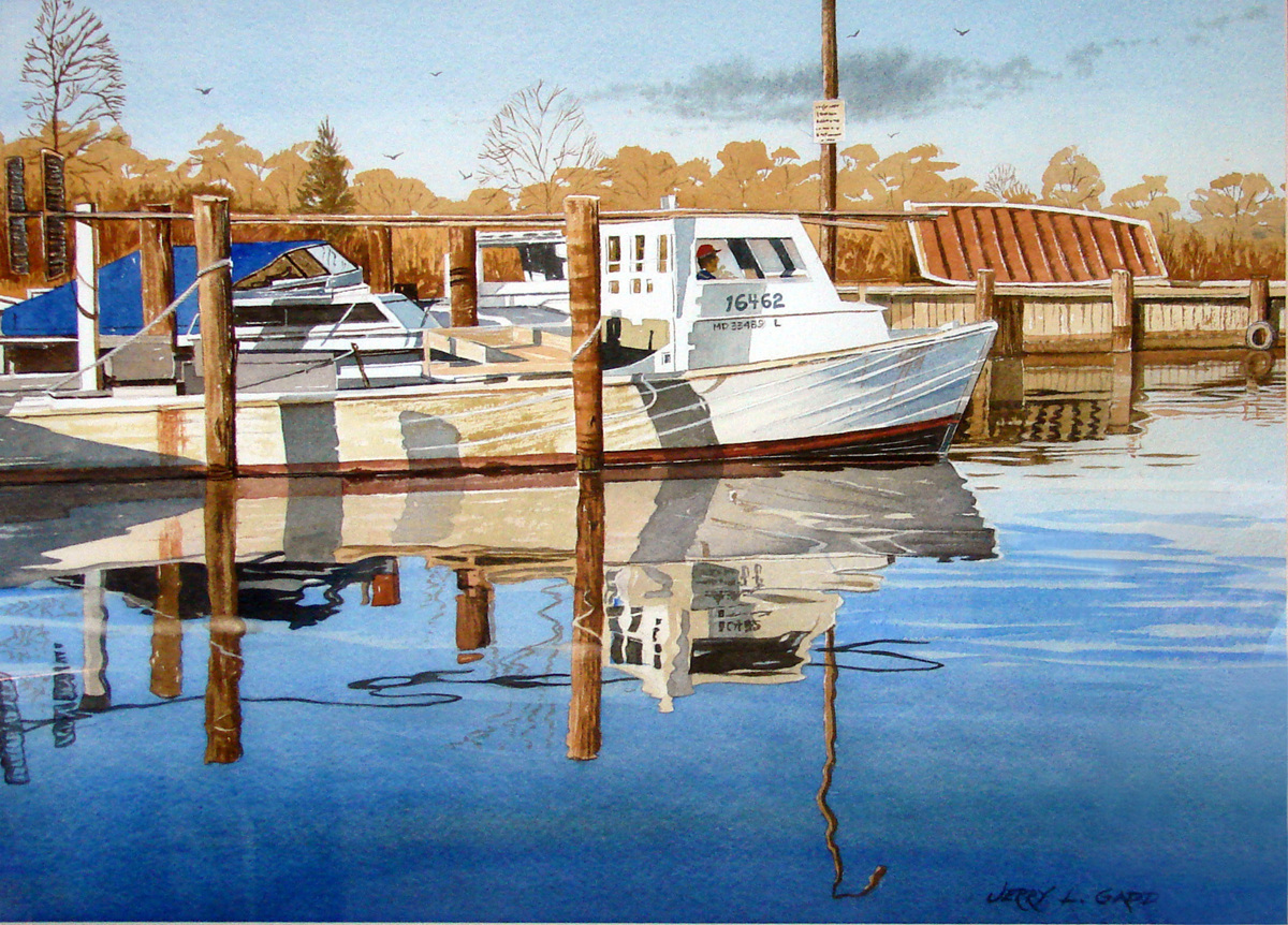 Painting "Work Boats on the Chesapeake" (Original art by Jerry L. Gadd)