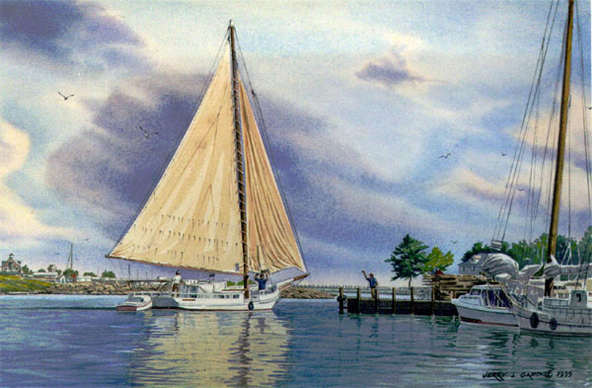 Painting "Chesapeake Bay Skipjack" (Original art by Jerry L. Gadd)