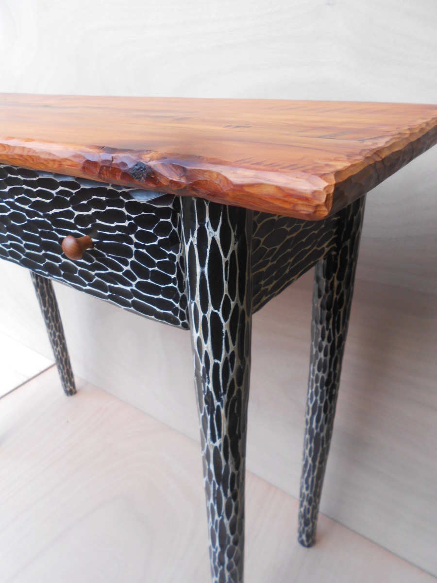 Wood "Carved Hall Table" (Original art by Lee Gutterson)