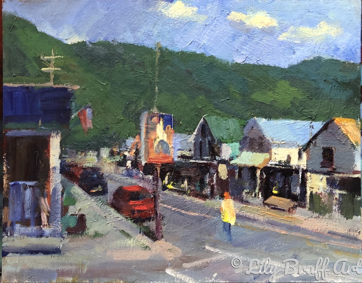 Painting "Main Street Phoenicia, New York" (Original art by Lily