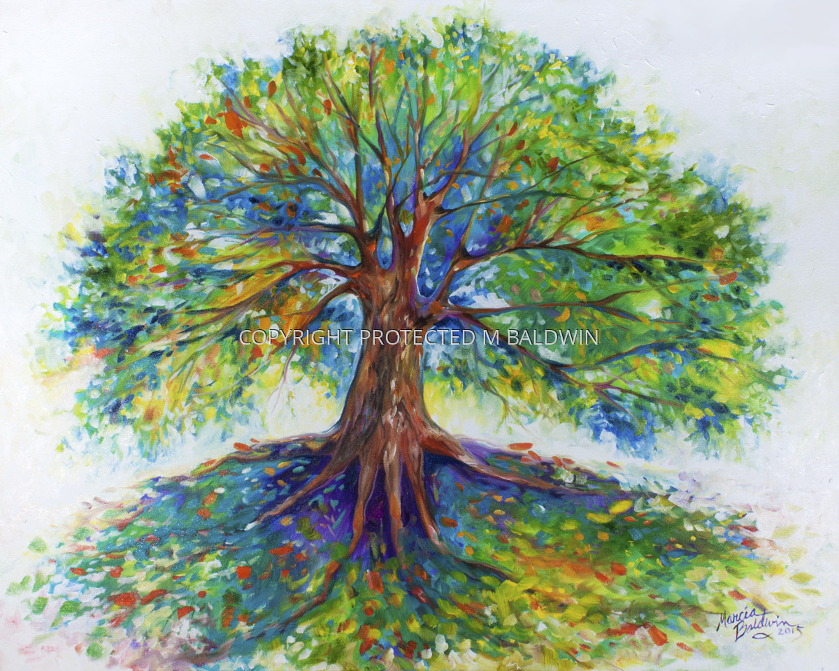 Painting "TREE OF LIFE HAPPY" (Original art by Marcia Baldwin)