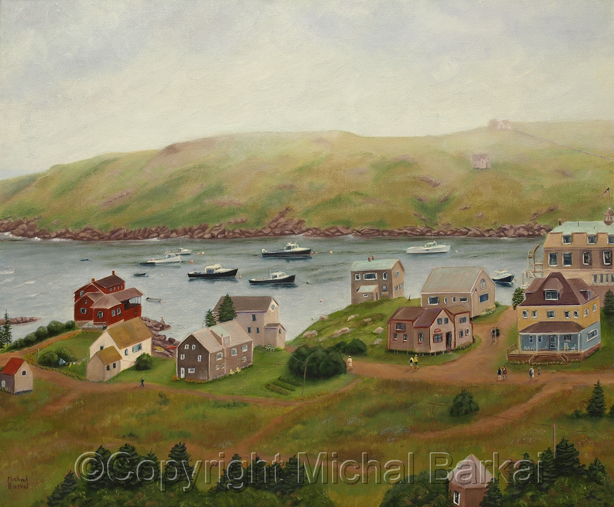 Painting "Monhegan Island (+)" (Original art by Michal Barkai Art)