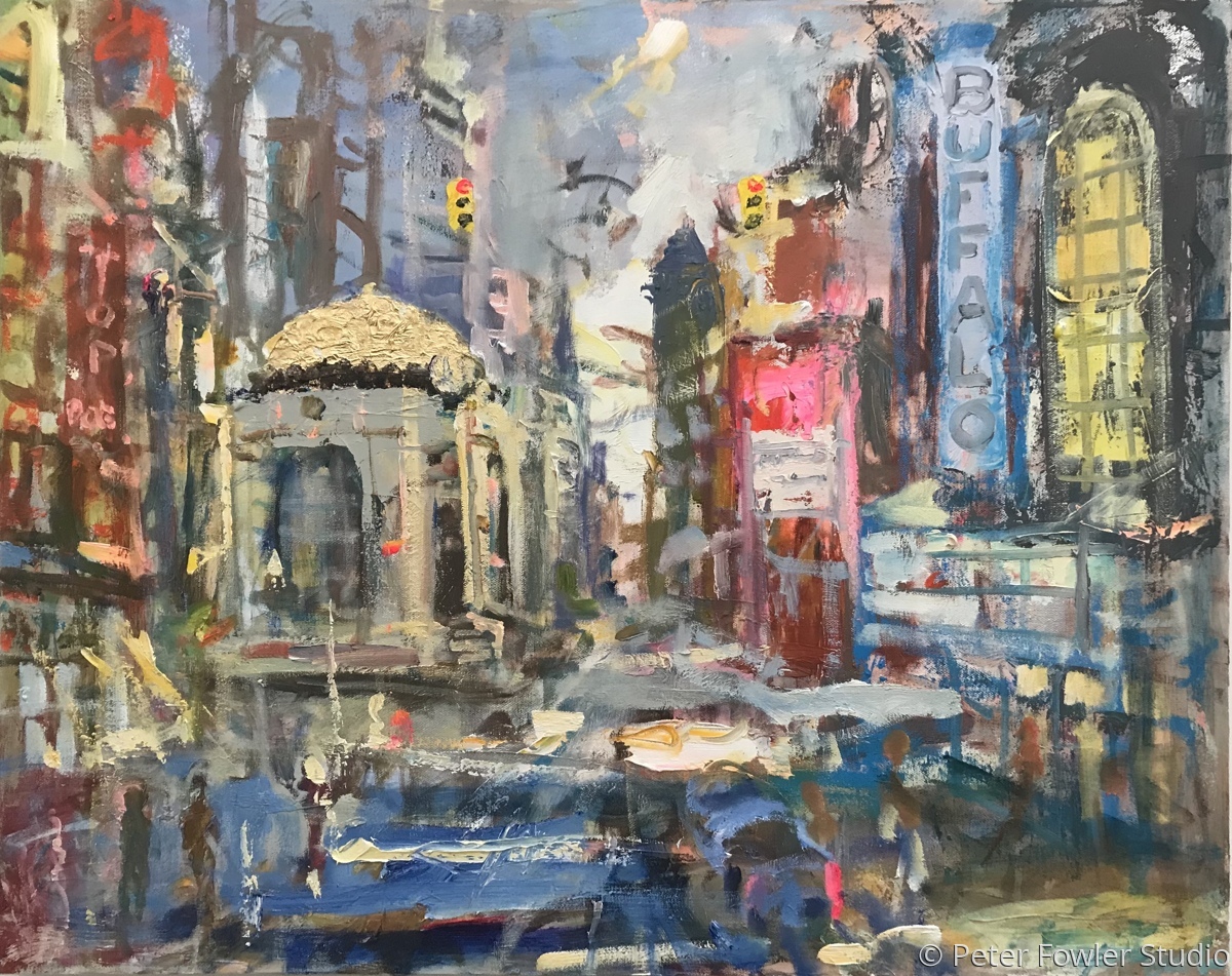 "Red, white and Buffalo" (Original art by Peter Fowler Studio)