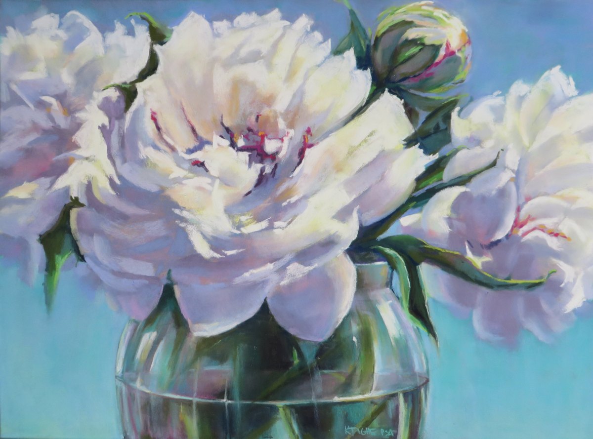 Painting "White Peonies" (Original art by Karen Tighe)