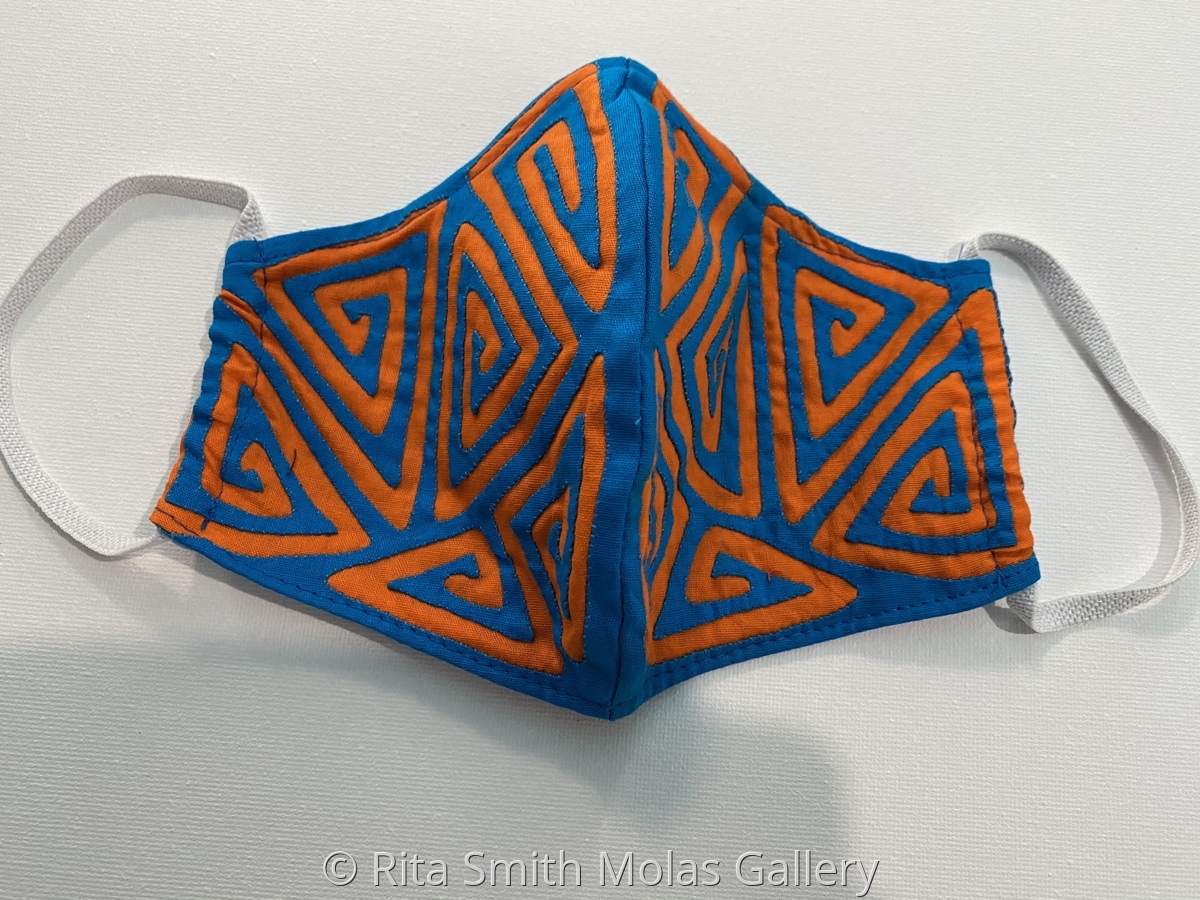 "Mola Face Mask Geometric NonMedical San Blas Panama 1375" (Original