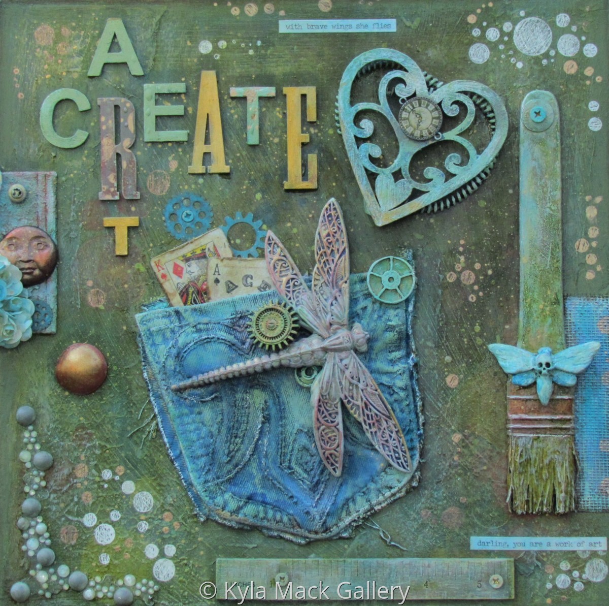 "Mixed Media Inspiration" (Original art by Kyla Mack Gallery)