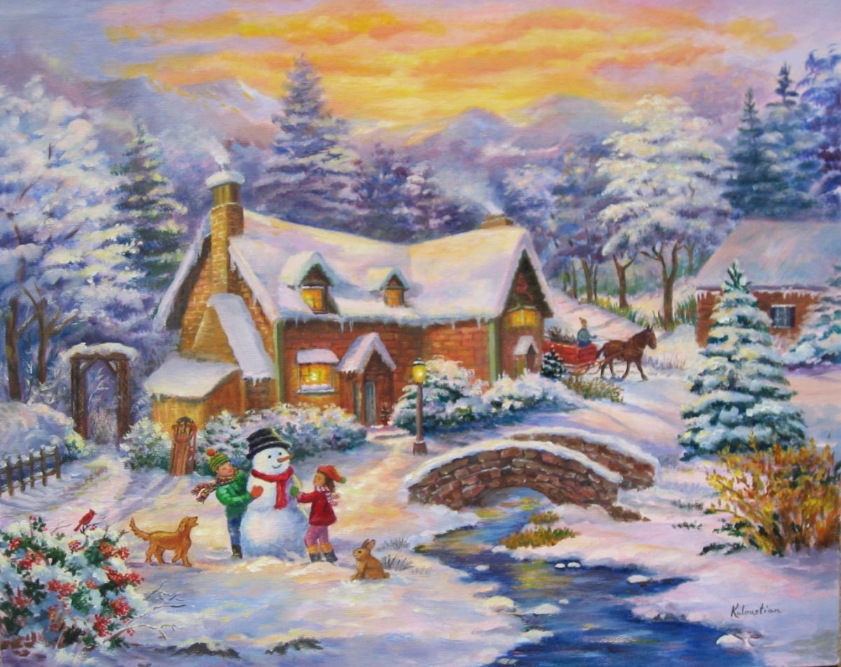 Painting "Winter Wonderland" (Original art by Rosanne