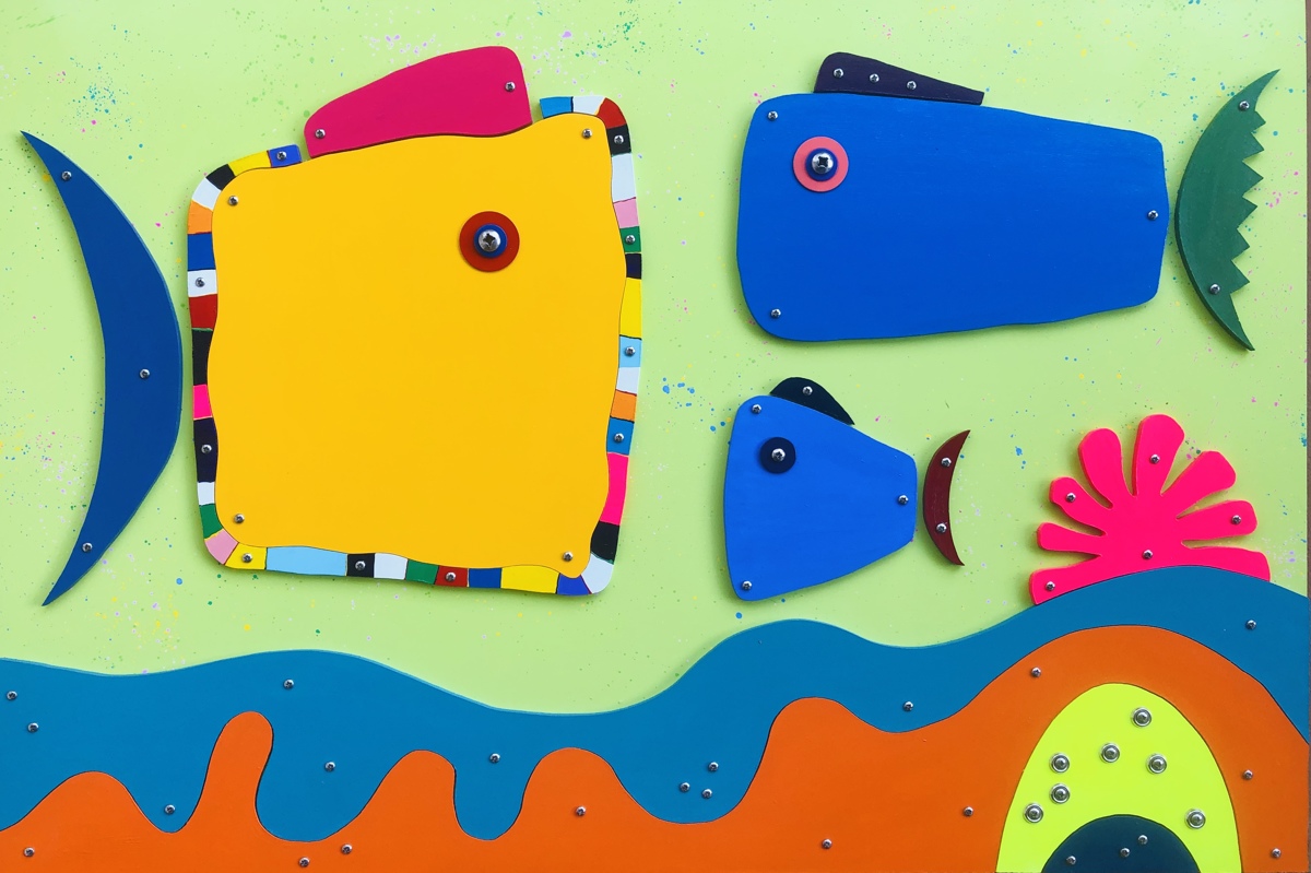 Painting "Sea + Shapes 3" (Original art by Shawn Ardoin)