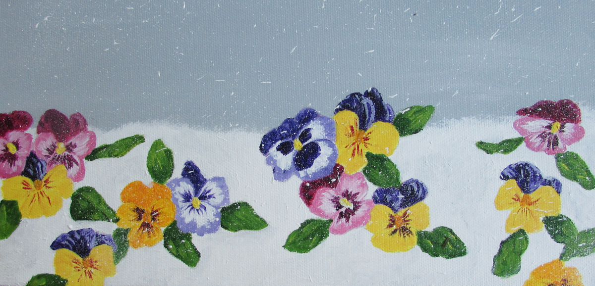 Painting "Snow Flowers" (Original art by Sharon Barnes)