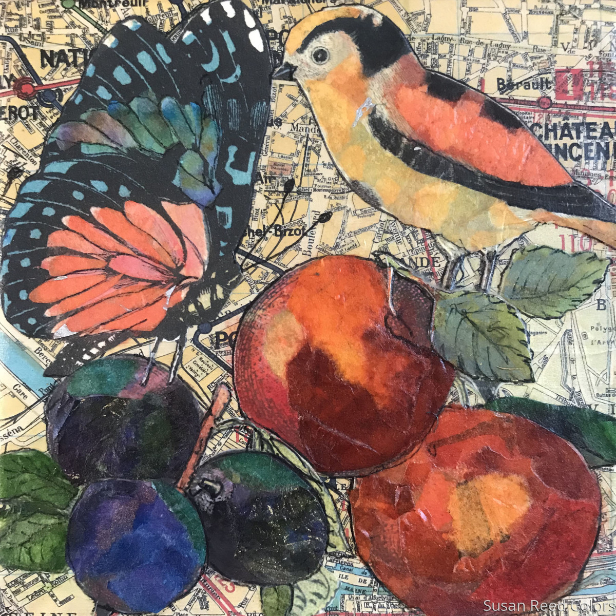 Mixed Media "SPRING SONGBIRD" (Original art by Susan Reed Colors)