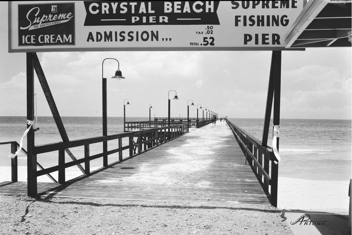"Crystal Beach Fishing Pier Grand Opening 20x30" (Original art by