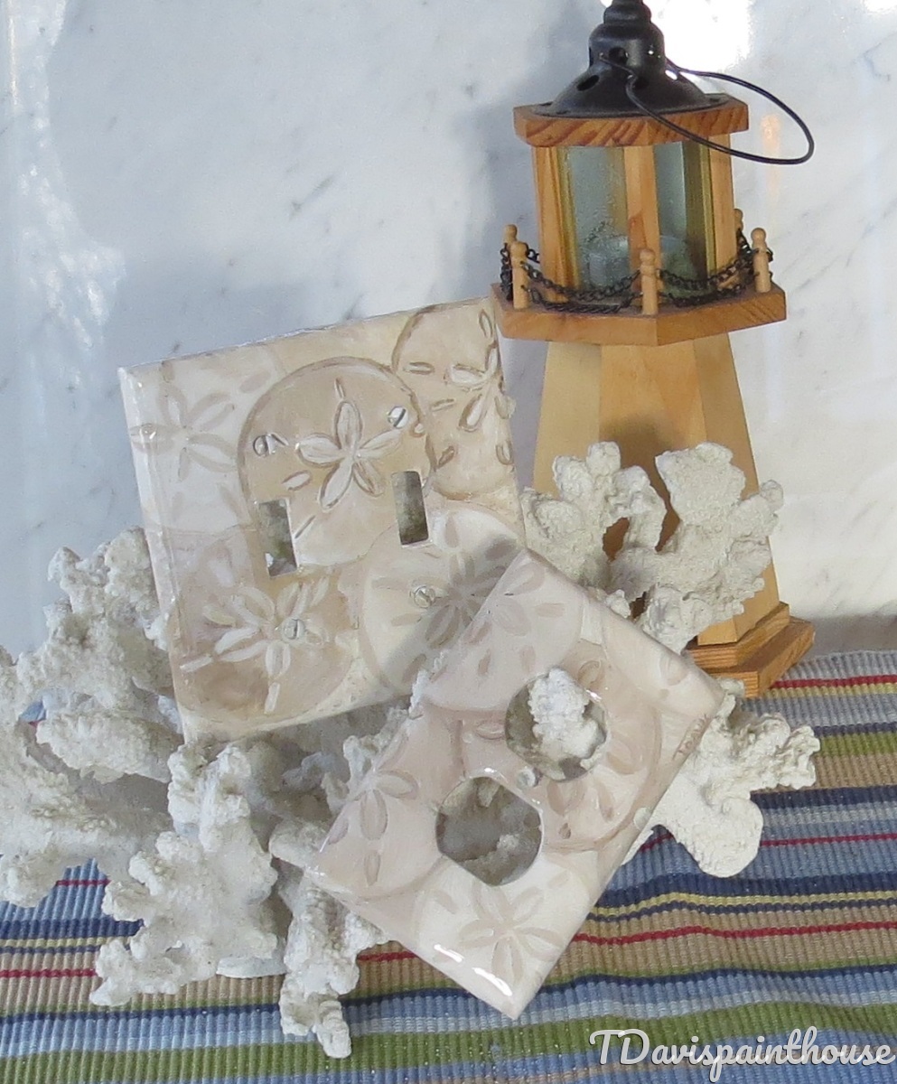 Decorative "Nautical Beach Decor Hand Painted Switch Plate Covers