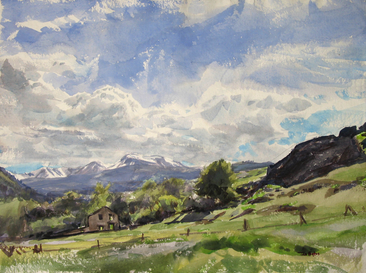 Painting "Pony, Montana" (Original art by Tom Hughes Paintings)