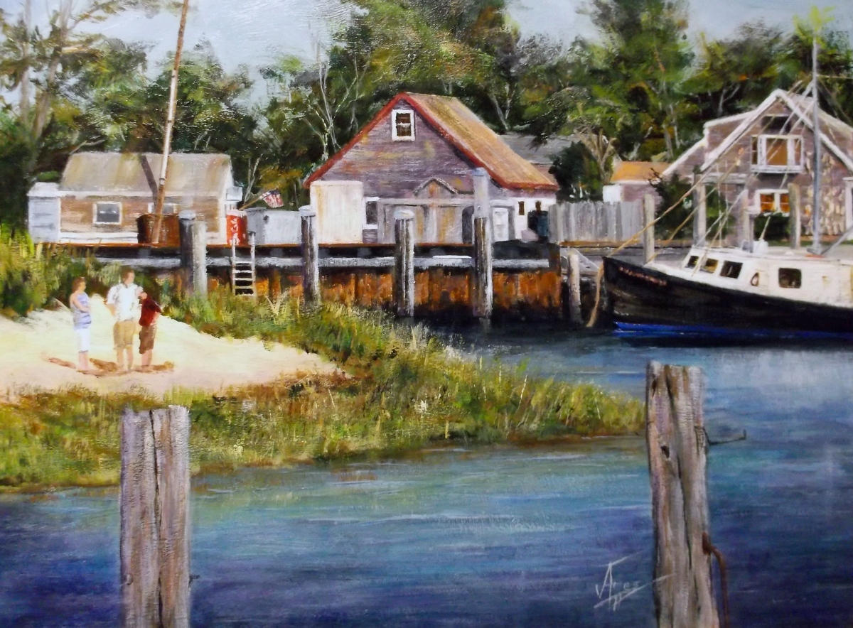 Impressionist Acrylic Paintings Home Port, Cape Cod by
