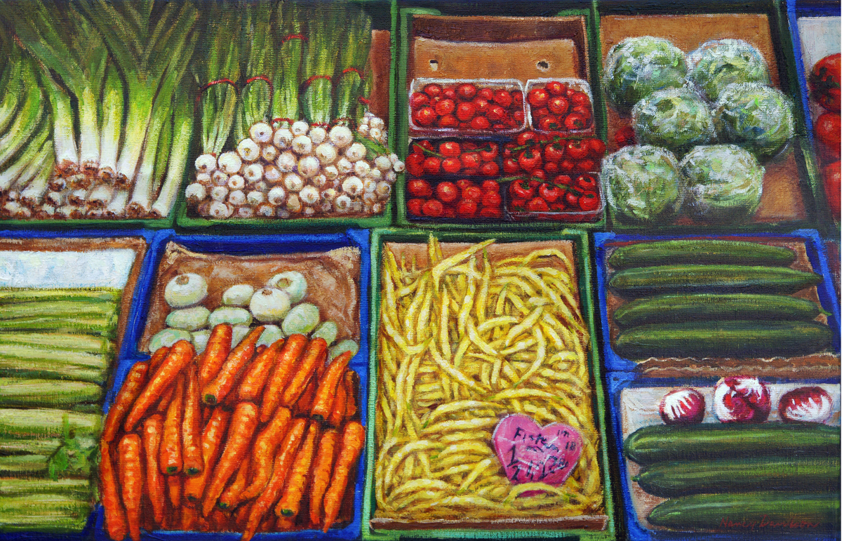 Painting "The Vegetable Bin" (Original art by NANCY DAVIDSON)