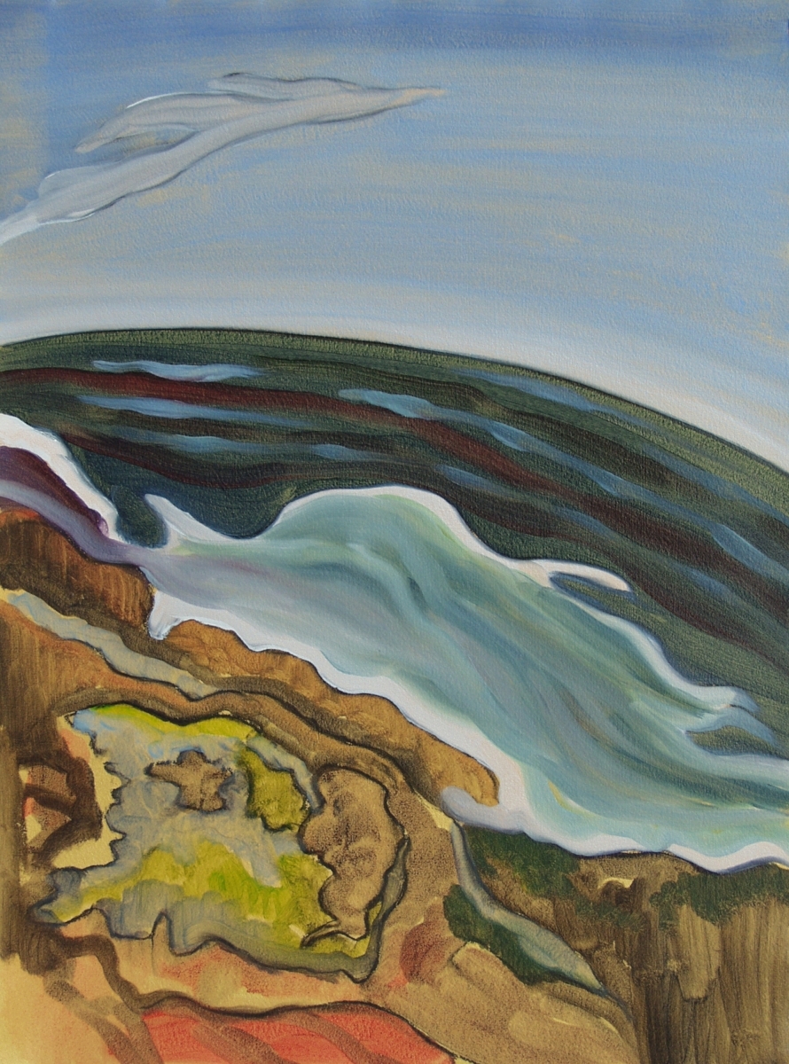 "Popham Beach 1" (Original art by Peggy Clark Lumpkins)