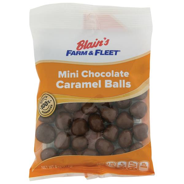 Blain's Farm & Fleet Mini Chocolate Caramel Balls 616931 Blain's