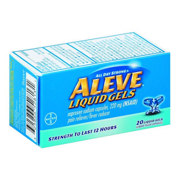 Aleve 20 Count 220mg Naproxen Sodium Liquid Gels 8770771 Blain's