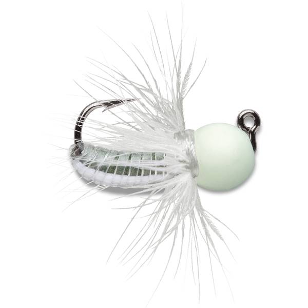 StrikeMaster VMC Tungsten Fly Jig Ice Fishing Lure, Glow TFJ132GL