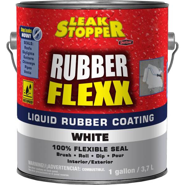 Leak Stopper 1 Gallon Rubber Flexx White Liquid Sealant 5578120