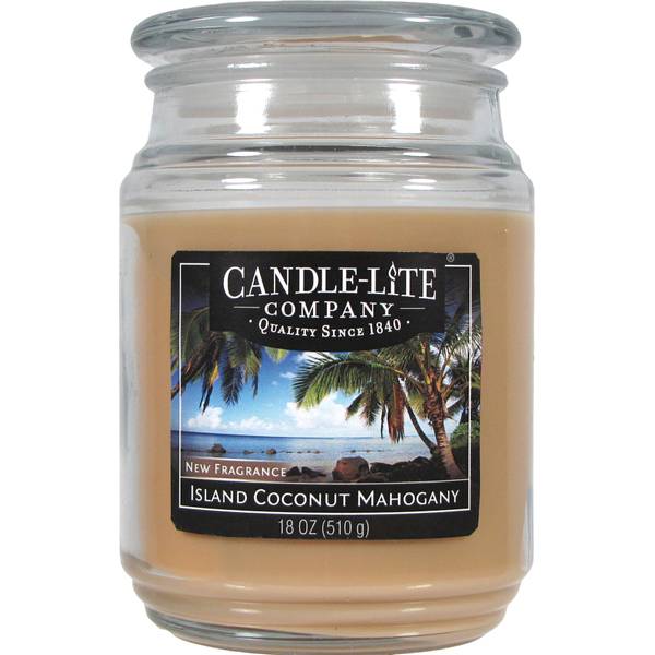 CandleLite 18 oz Island Coconut Mahogany Candle 3297127 Blain's