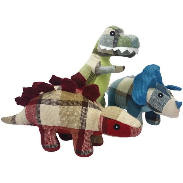 Multipet International Plaidosaurus Dog Toy Assortment 15020 Blain
