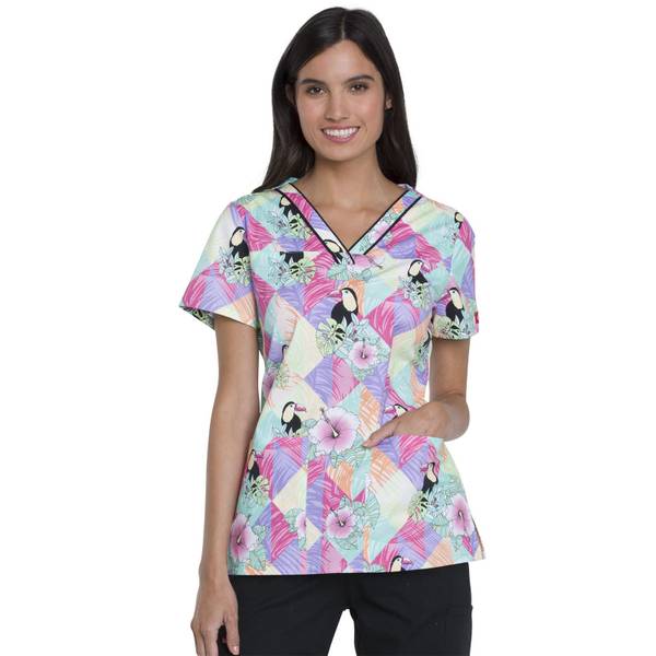 Dickies Women's VNeck Scrub Top DK709TUPRS Blain's Farm & Fleet