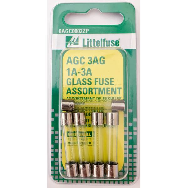 Littelfuse AGC 3AG 1A3A Glass Fuse Assortment 0AGC0002ZP Blain's