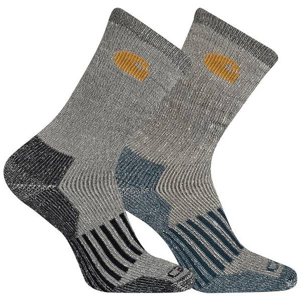 Carhartt Men's 4Pack Wool Boot Socks, Black/Blue, L CHMA6954B4B
