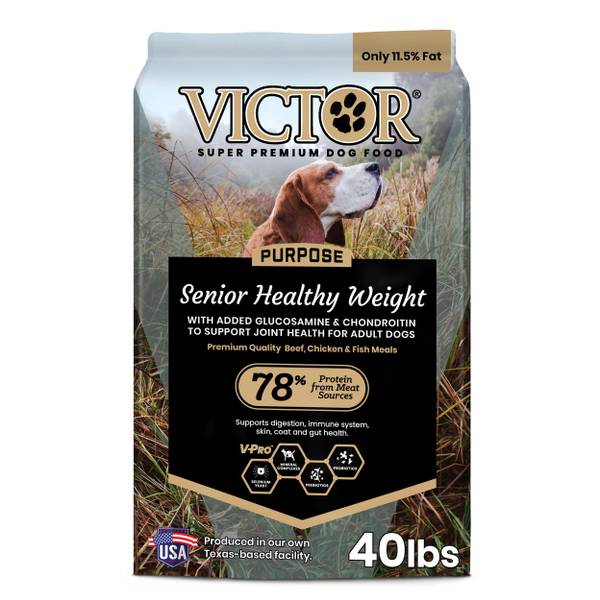 Victor 40 lb Purpose Senior Healthy Weight Dog Food 01302115